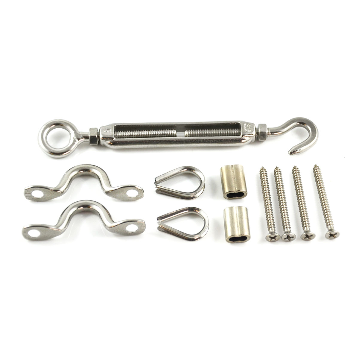 Stainless Steel Wire Rope Balustrade Kit - Eye/Hook Turnbuckle Kit