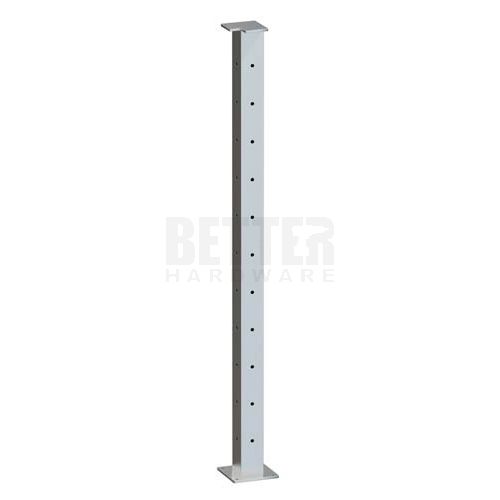 Stainless Square Corner Post 2" 1.6mm for Flat Handrail Mirror